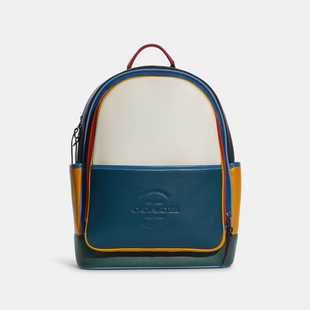 COACH Thompson Backpack In Colorblock - GUNMETAL/MULTICOLOR - C8196