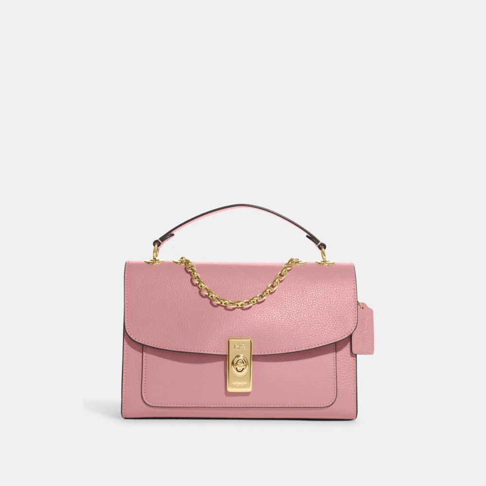 COACH C8206 Lane Shoulder Bag Gold/True Pink