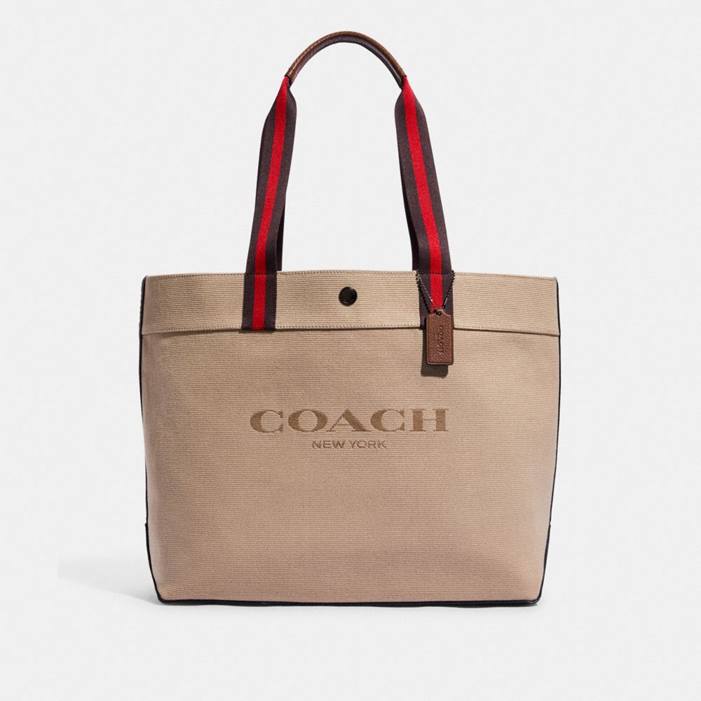 COACH Denim Tote C8292 Gold/Light Wash Denim Multi