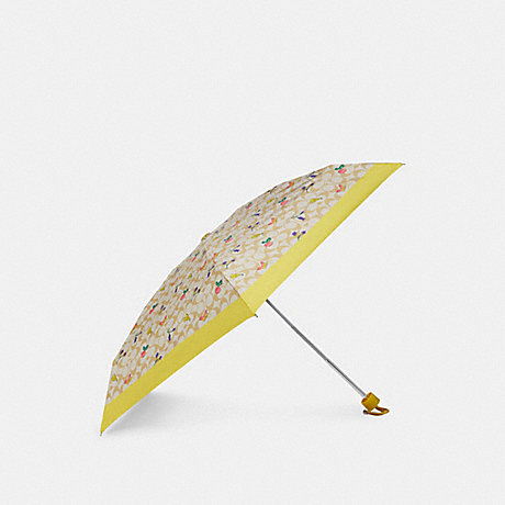 COACH C8252 Uv Protection Mini Umbrella In Signature Dreamy Veggie Print GOLD/LIGHT-KHAKI/PINK