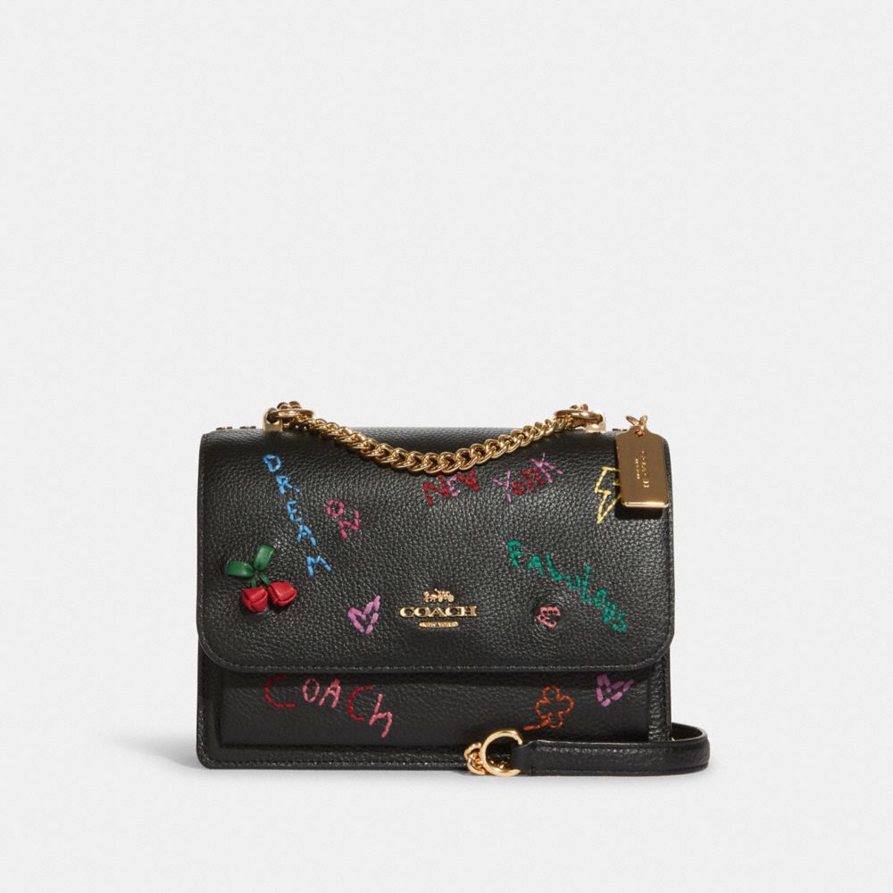 COACH C8283 Klare Crossbody With Diary Embroidery GOLD/BLACK MULTI