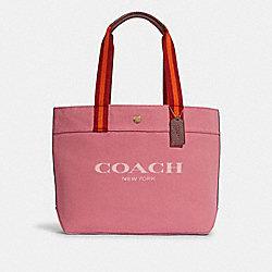 Tote With Coach - C8293 - GOLD/TAFFY MULTI