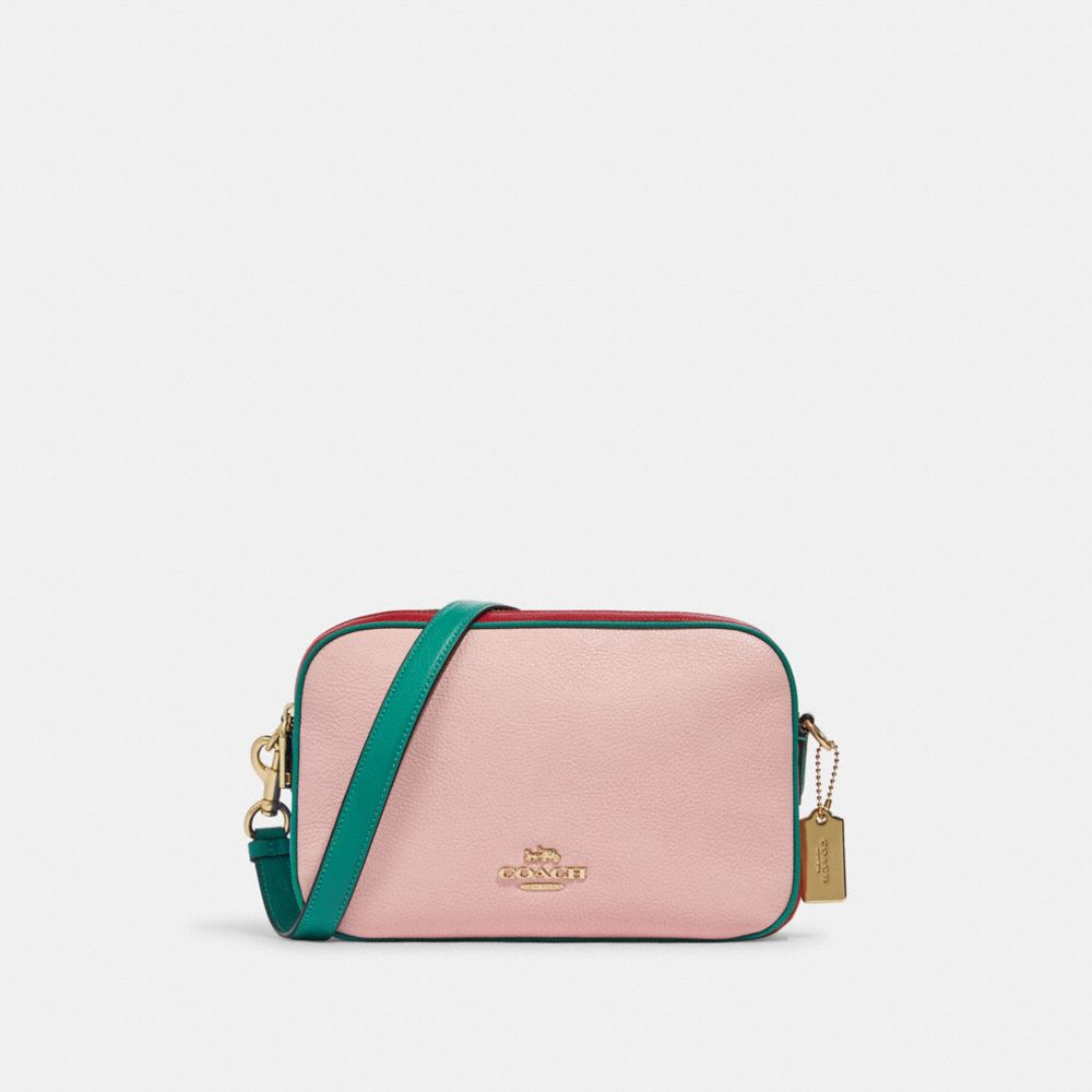 COACH C7682 Jes Crossbody In Colorblock Gold/Faded Blush Multi in 2023