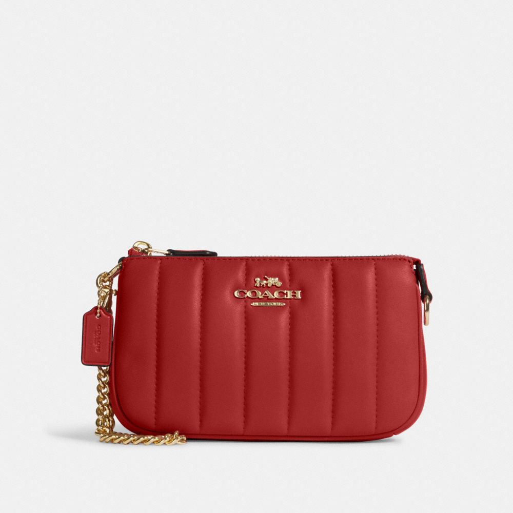 COACH C8302 Nolita 19 With Chain With Linear Quilting IM/RED APPLE