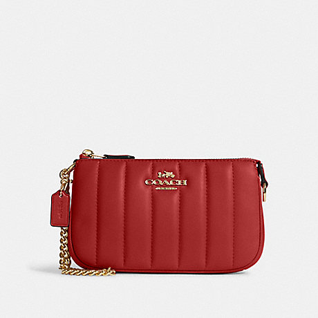 COACH C8302 Nolita 19 With Chain With Linear Quilting IM/Red Apple