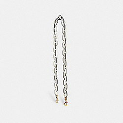 Leather Covered Chain Strap - C8314 - Brass/Chalk