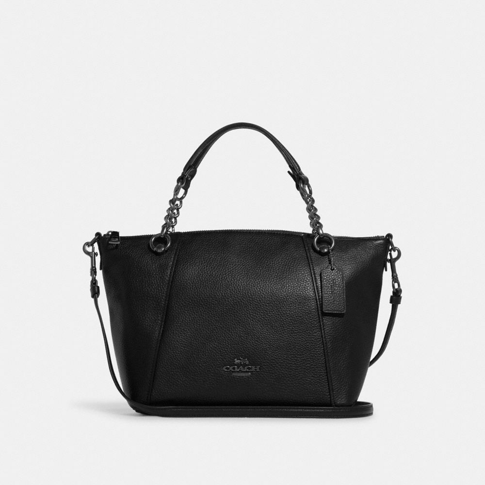 COACH C8317 - Kacey Chain Satchel GUNMETAL/BLACK