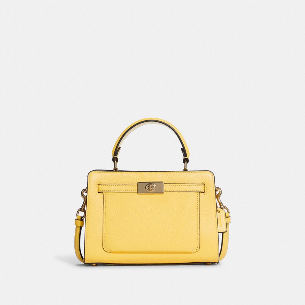 COACH C8320 - Mini Lane Top Handle GOLD/RETRO YELLOW