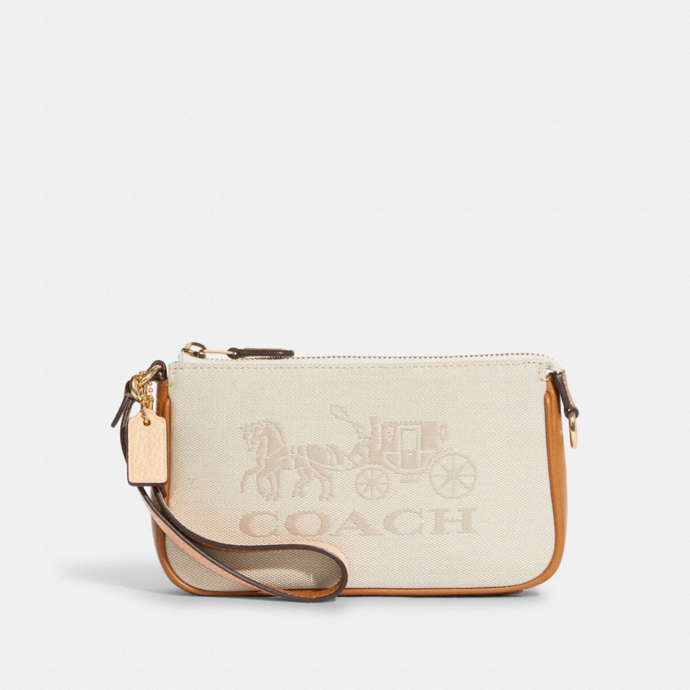 COACH C8327 - Nolita 19 In Colorblock With Horse And Carriage GOLD/CHALK MULTI