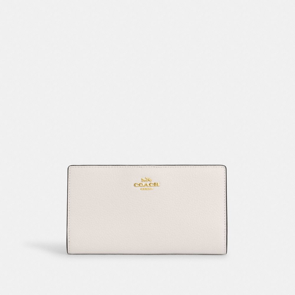 COACH C8329 Slim Zip Wallet Gold/Chalk