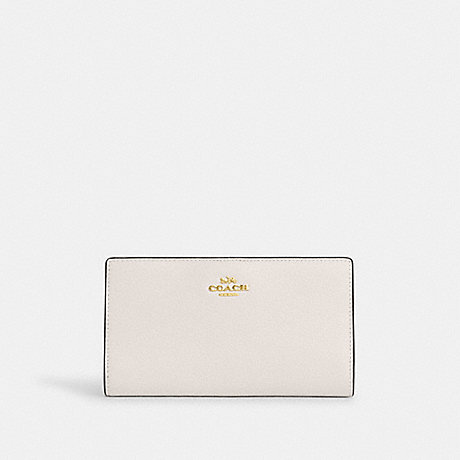 COACH C8329 Slim Zip Wallet Gold/Chalk