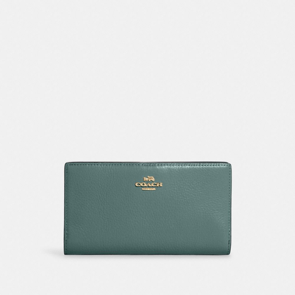 COACH C8329 Slim Zip Wallet IM/MARINE