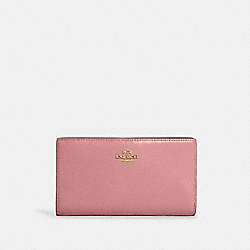 Slim Zip Wallet - C8329 - Gold/Pink