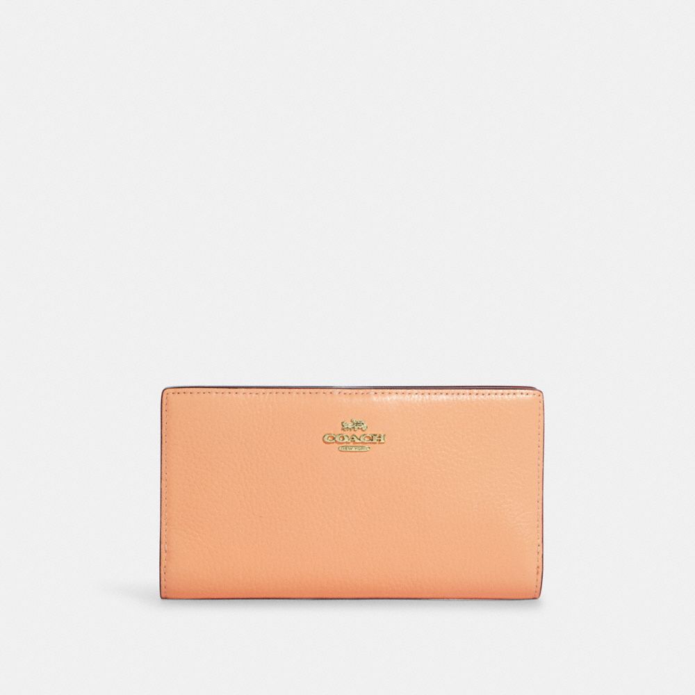 Slim Zip Wallet - C8329 - GOLD/FADED BLUSH