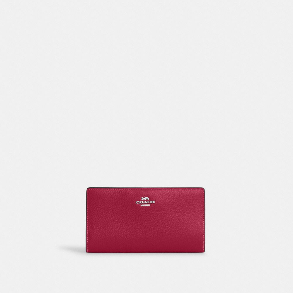 Slim Zip Wallet - C8329 - Silver/Bright Violet