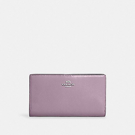 COACH C8329 Slim Zip Wallet SV/Soft-Lilac