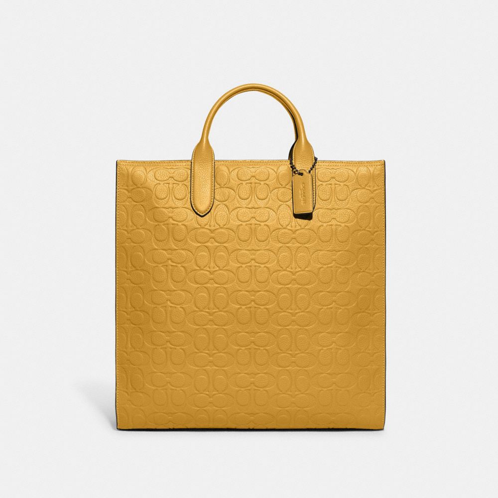Gotham Tall Tote In Signature Leather - C8343 - Yellow Gold