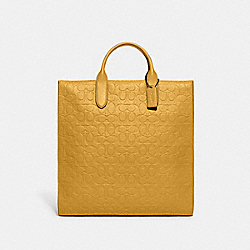 COACH C8343 Gotham Tall Tote In Signature Leather YELLOW GOLD