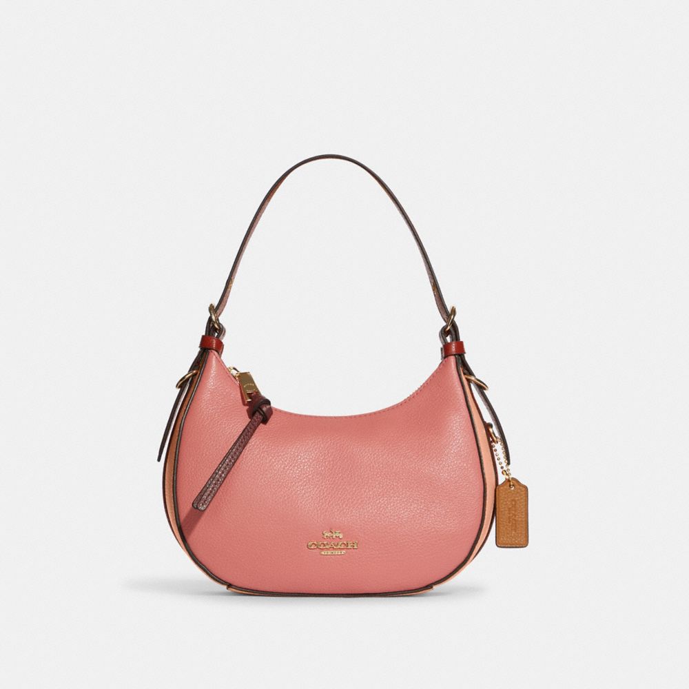 COACH C8355 - Kleo Hobo In Colorblock GOLD/FADED BLUSH MULTI