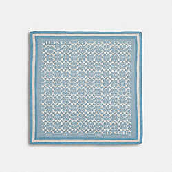 COACH Signature Print Silk Square Scarf - POWDER BLUE - C8362