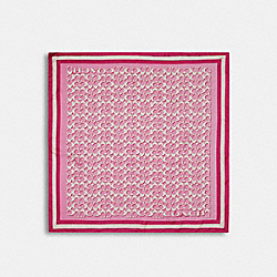 Signature Print Silk Square Scarf - BOLD PINK - COACH C8362