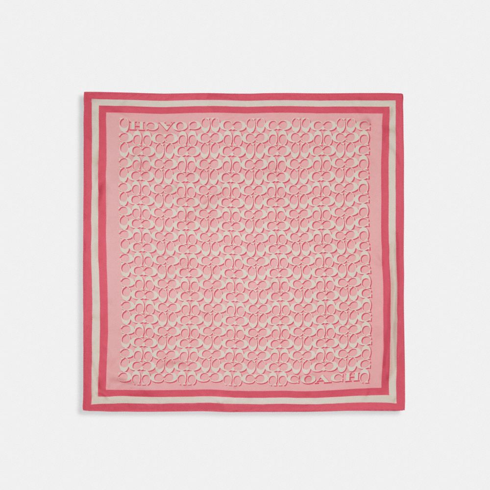 Signature Print Silk Square Scarf - C8362 - Watermelon