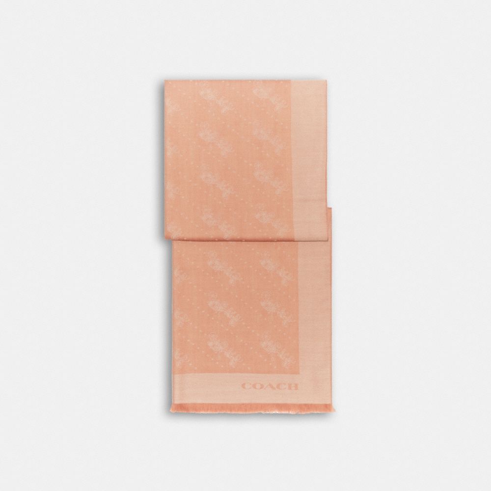 COACH Horse And Carriage Dot Print Wrap - FADED BLUSH - C8367