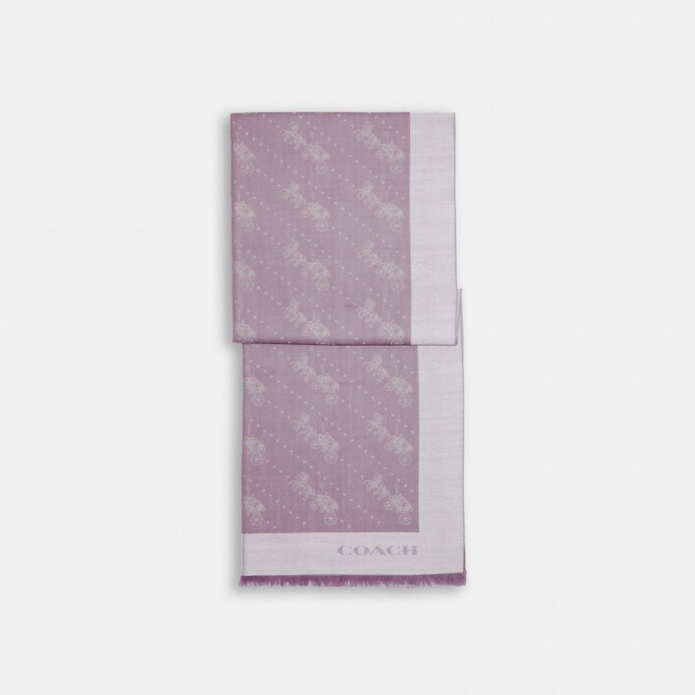 COACH Horse And Carriage Dot Print Wrap - SOFT LILAC - C8367