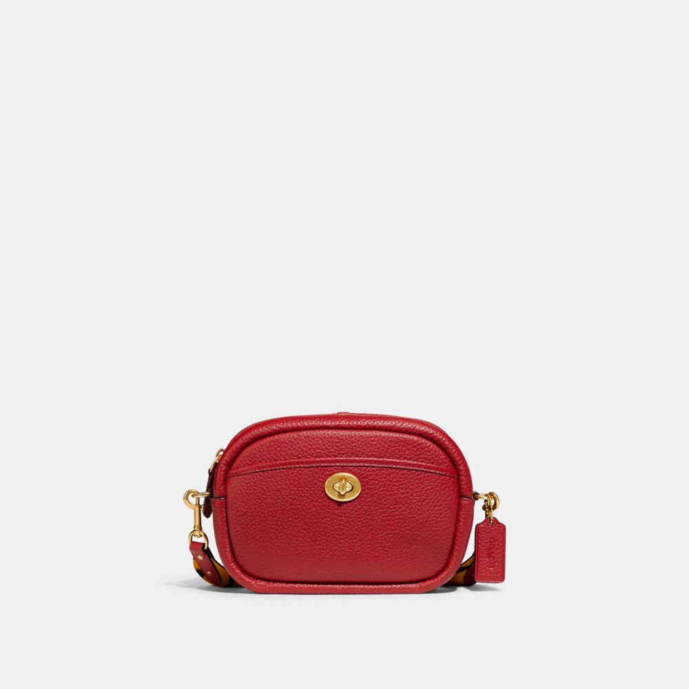 COACH C8392 Lunar New Year Camera Bag BRASS/1941 RED