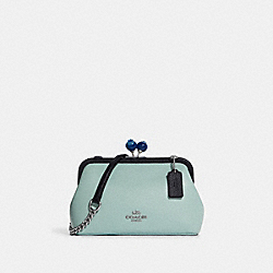 Nora Kisslock Crossbody With Blueberry - SILVER/LIGHT TEAL/ MIDNIGHT MULTI - COACH C8401