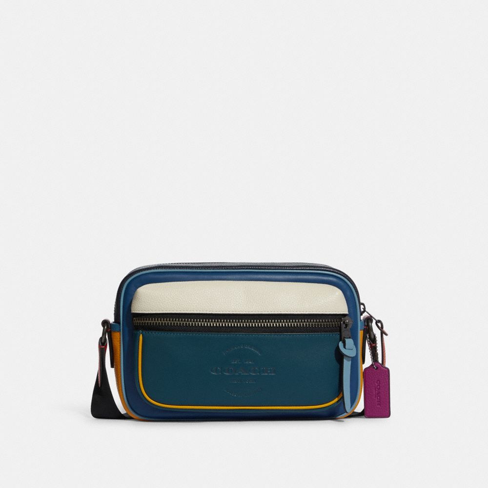 Thompson Small Camera Bag In Colorblock - GUNMETAL/MULTICOLOR - COACH C8402