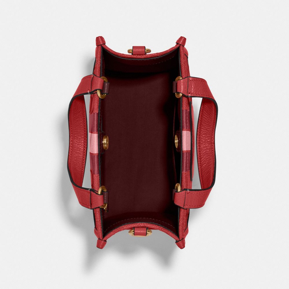 DEMPSEY TOTE 22 IN SIGNATURE JACQUARD WITH STRIPE AND COACH PATCH