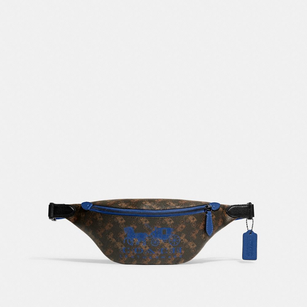Charter Belt Bag 7 With Horse And Carriage Print - C8421 - Truffle/Blue Fin