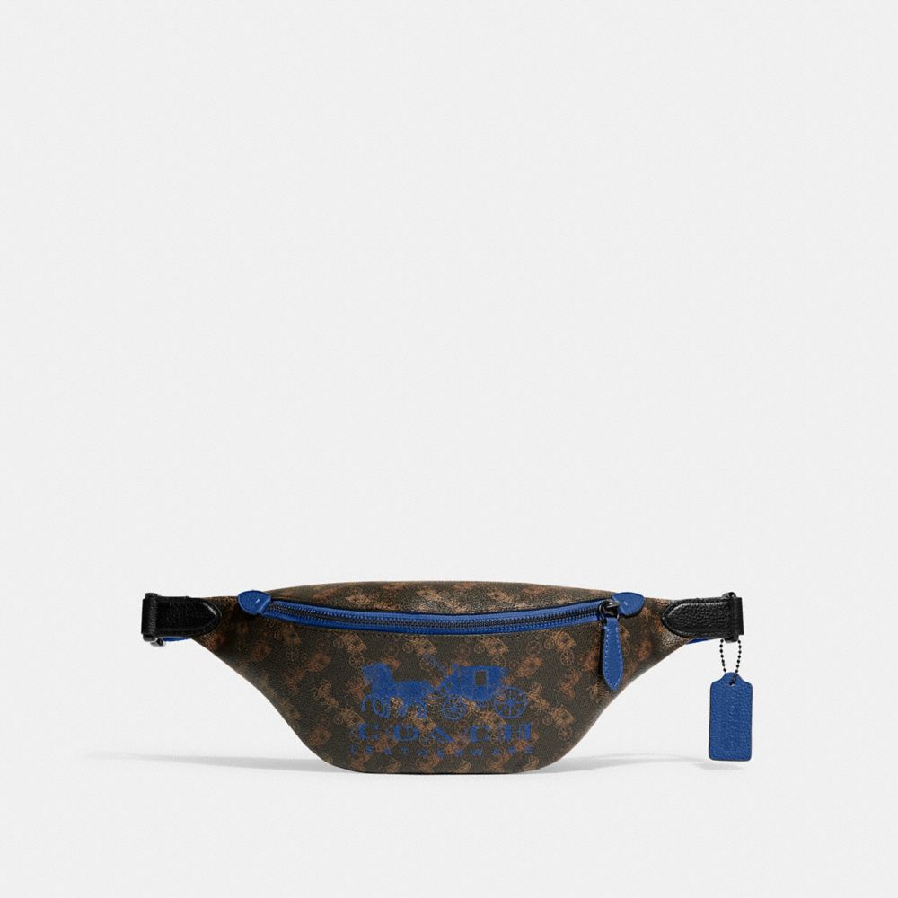 C8421 - Charter Belt Bag 7 With Horse And Carriage Print Truffle/Chalk