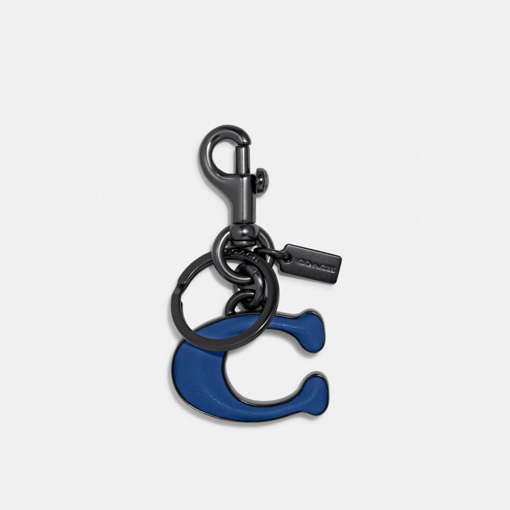 COACH C8433 Signature Key Fob Blue Fin