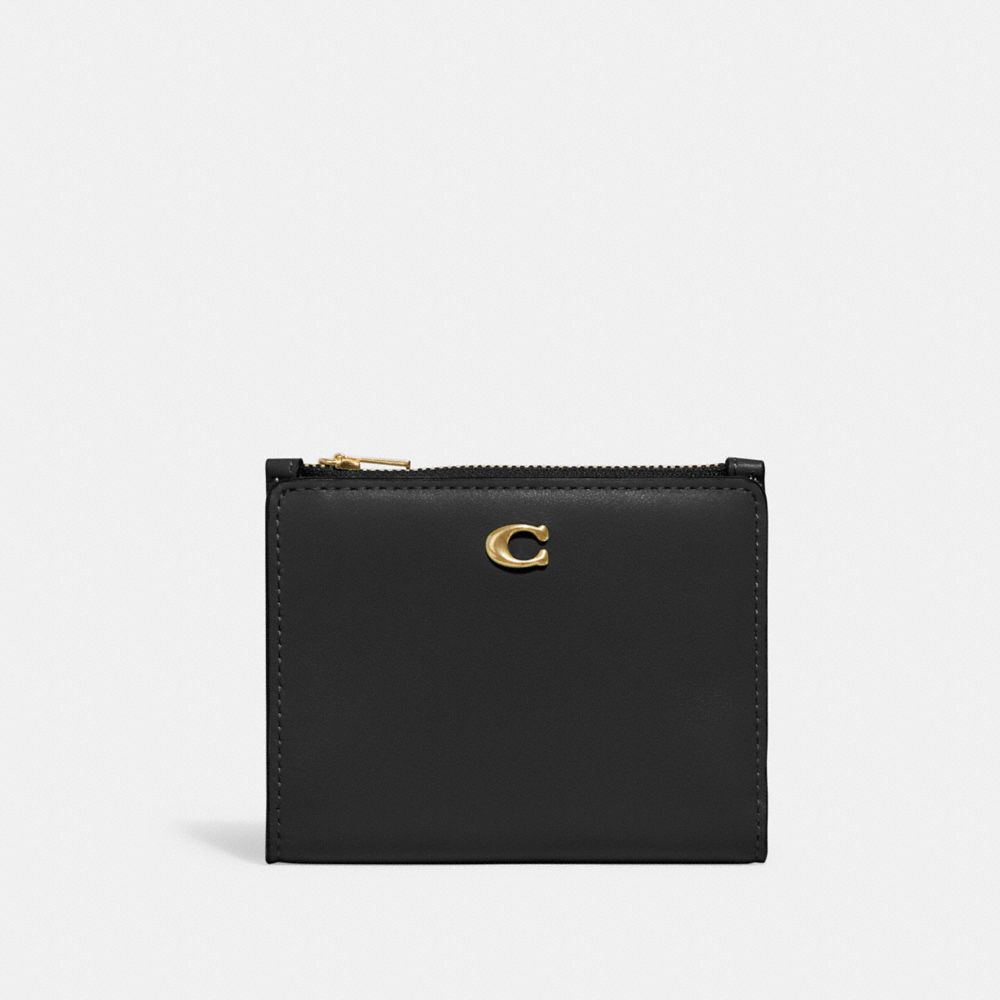 COACH C8435 Bifold Snap Wallet Brass/Black