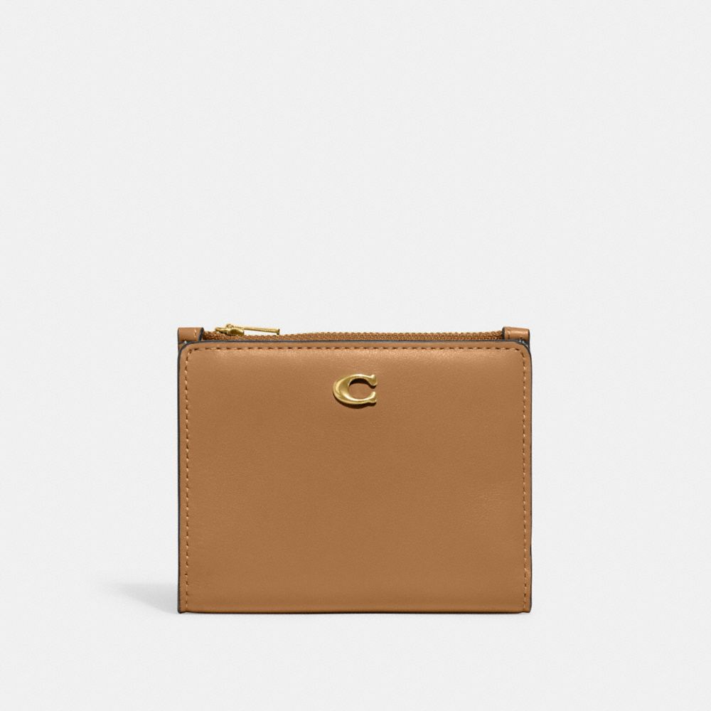 COACH C8435 Bifold Snap Wallet B4/LIGHT CAMEL