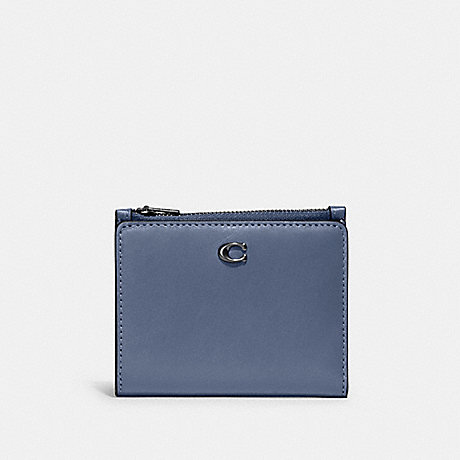 COACH C8435 Bifold Snap Wallet Pewter/Washed Chambray