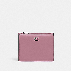 COACH C8435 Bifold Snap Wallet PEWTER/VIOLET ORCHID