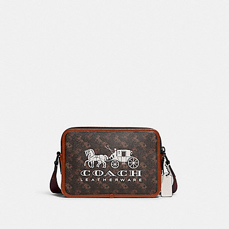 COACH C8445 Charter Crossbody 24 With Horse And Carriage Print Black-Copper/Truffle/Chalk