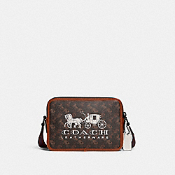 COACH C8445 Charter Crossbody 24 With Horse And Carriage Print BLACK COPPER/TRUFFLE/CHALK