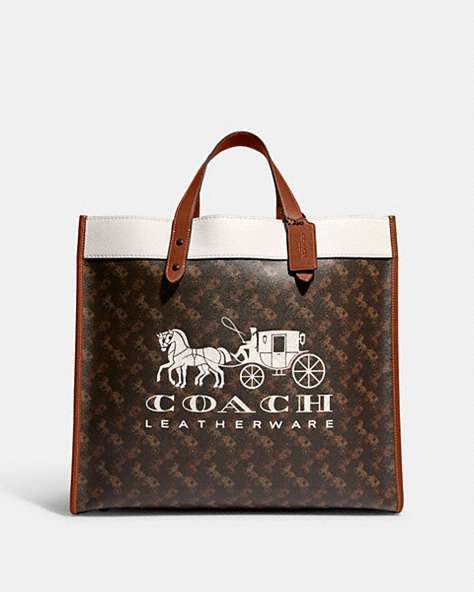 FIELD TOTE 40 WITH HORSE AND CARRIAGE PRINT