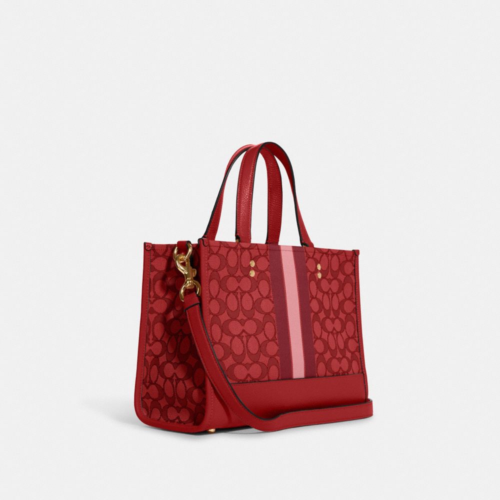 DEMPSEY CARRYALL IN SIGNATURE JACQUARD WITH STRIPE AND COACH PATCH