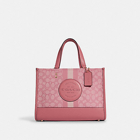 COACH C8448 Dempsey Carryall In Signature Jacquard With Stripe And Coach Patch GOLD/TAFFY-MULTI