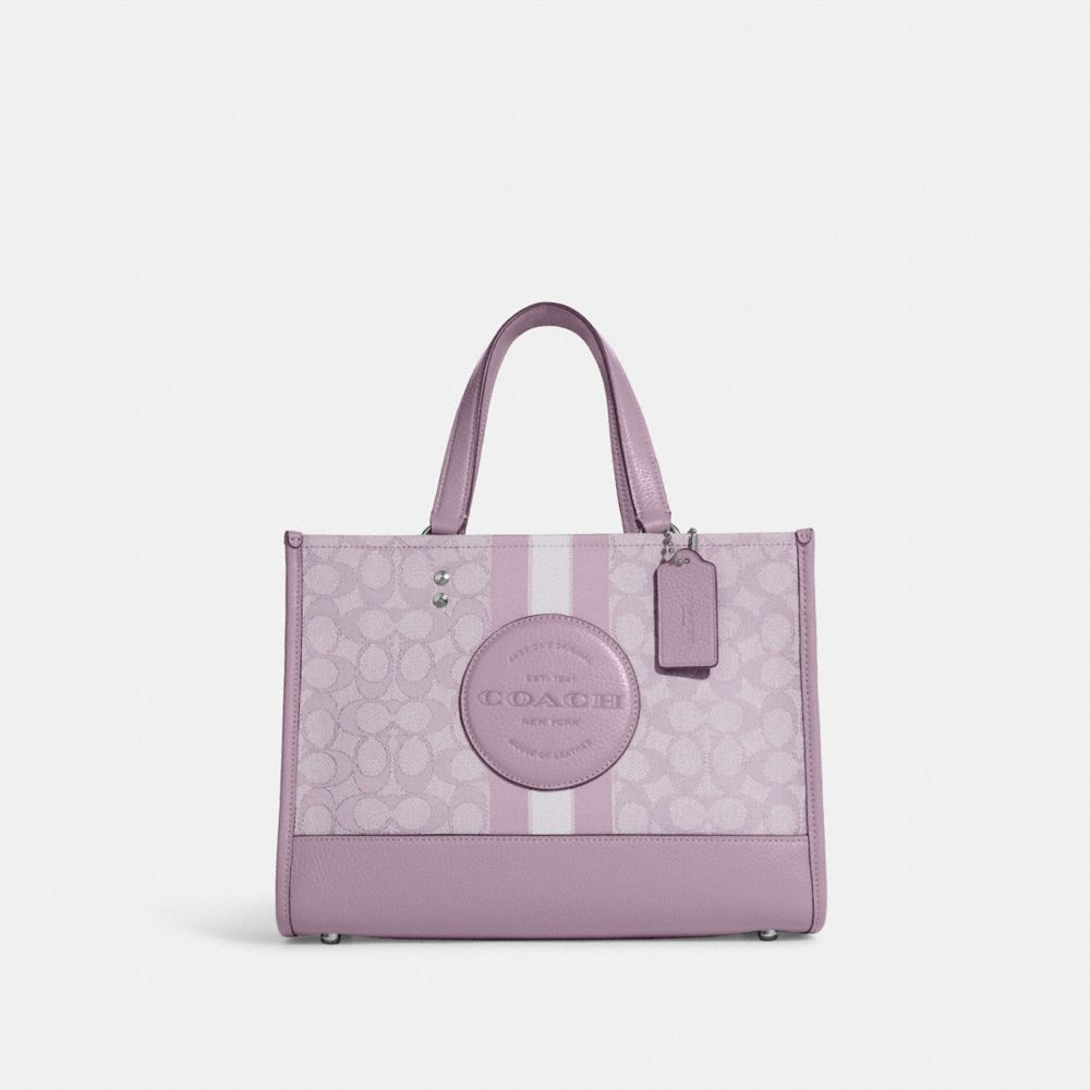 Dempsey Carryall In Signature Jacquard With Stripe And Coach Patch - C8448 - SV/Soft Lilac