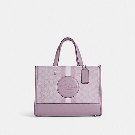 COACH C8448 Dempsey Carryall In Signature Jacquard With Stripe And Coach Patch SV/Soft-Lilac