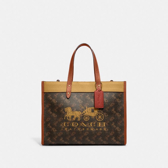 COACH Official Site Official page | FIELD TOTE 30 WITH HORSE AND CARRIAGE  PRINT AND CARRIAGE BADGE