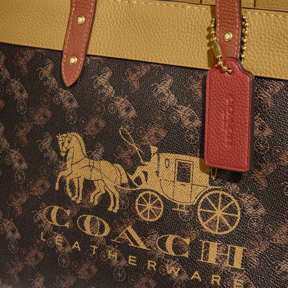 Coach Reversible City Tote in Signature Canvas With Horse and Carriage