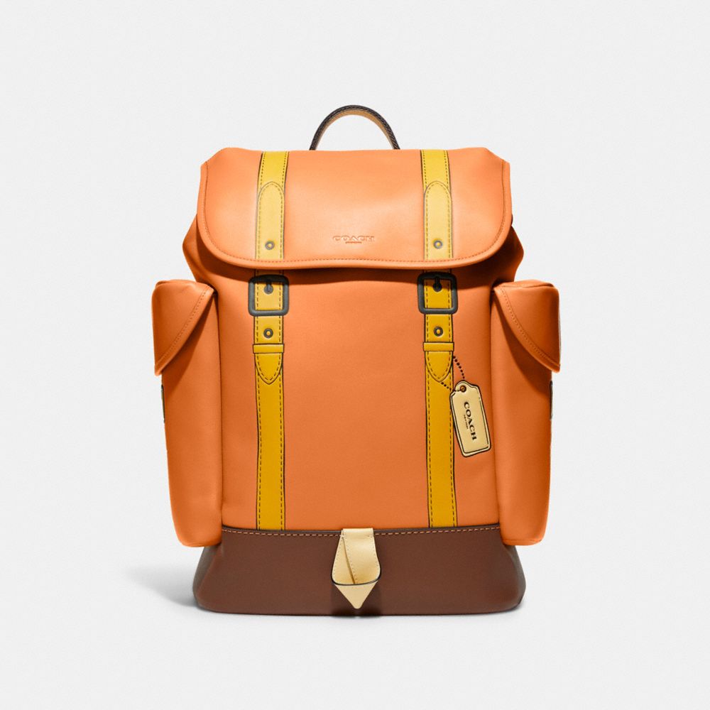 C8480 - Hitch Backpack With Trompe L'oeil JI/Papaya Multi