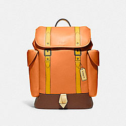 Hitch Backpack With Trompe L'oeil - C8480 - Black Copper/Papaya Multi